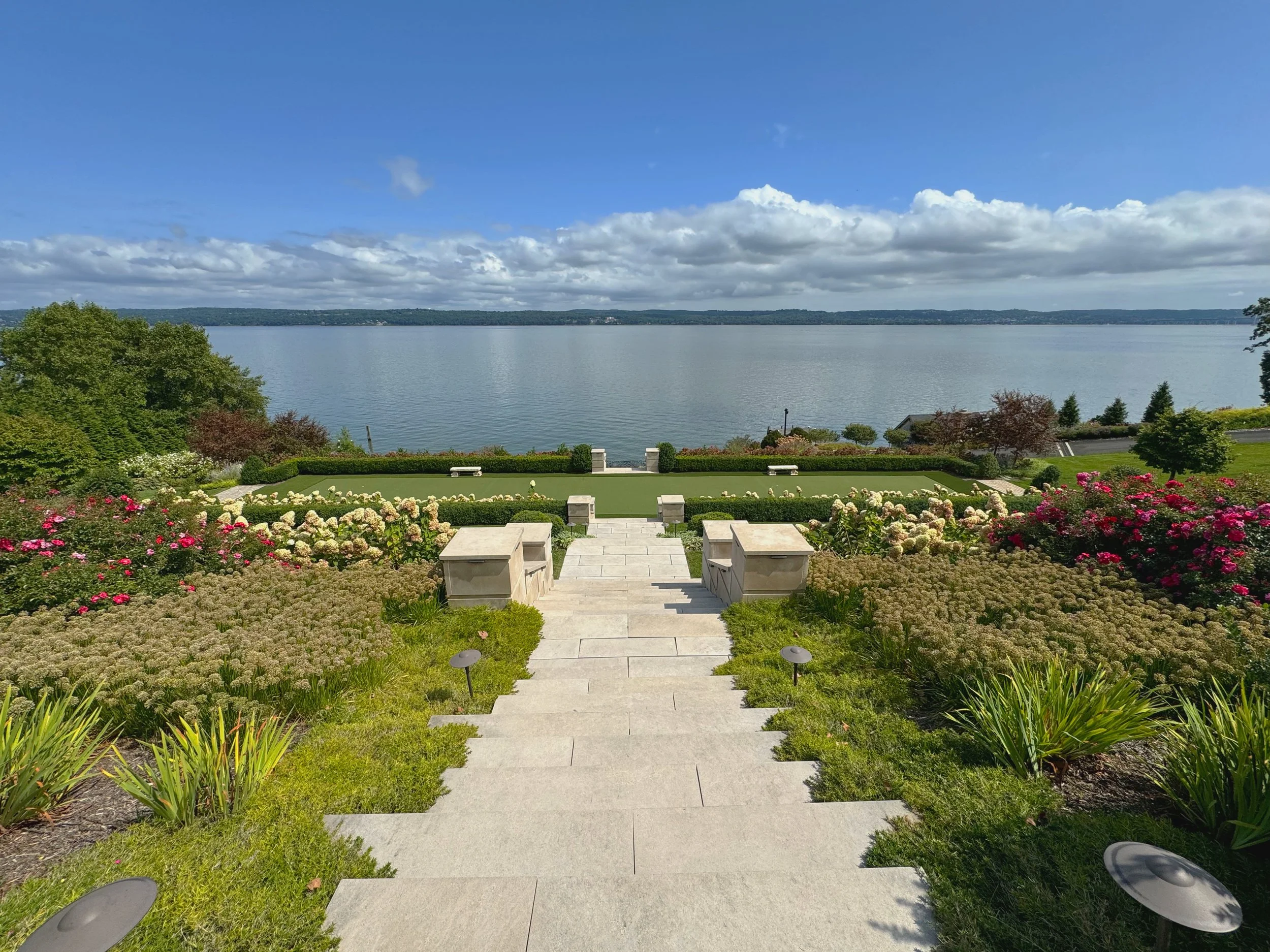 Widewater Estate - Hudson River view from the gardens